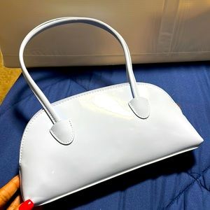 Satchel Blue Patent Purse